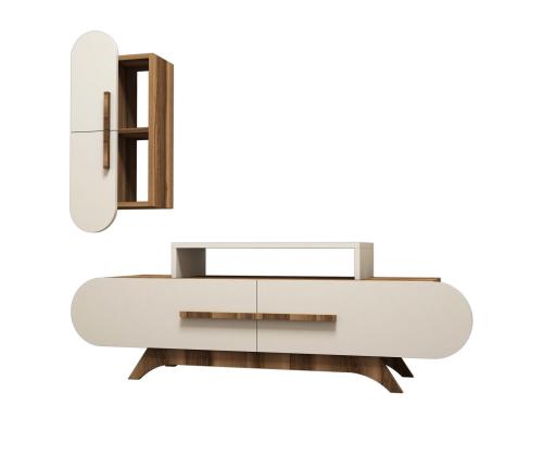 TV laud Rose S - Walnut, Cream