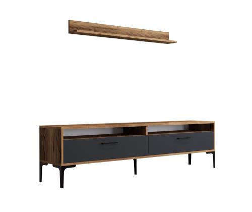 TV laud Istanbul - Walnut, Anthracite