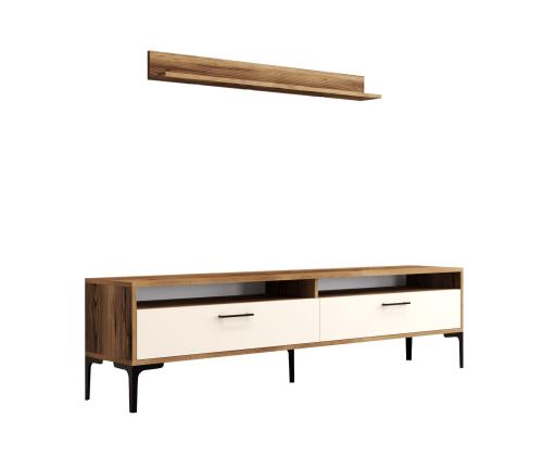 TV laud Istanbul - Walnut, Cream