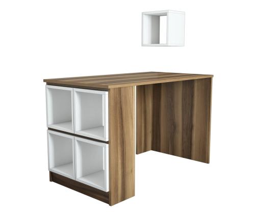 Box - Walnut, White