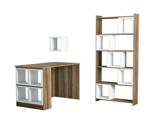 Box - Walnut, White