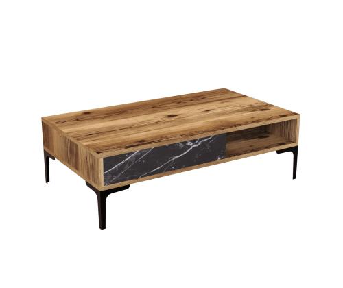 Kohvilaud Istanbul - Walnut, Black Marble