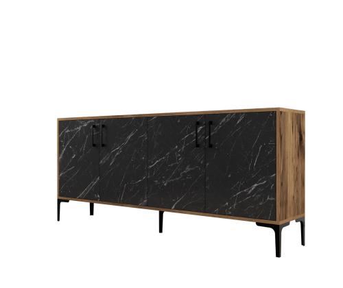 Kiev - Walnut, Black Marble