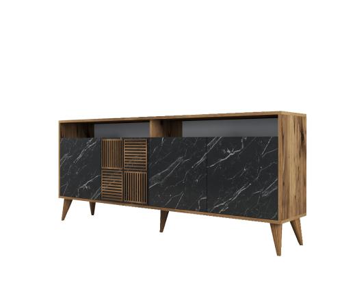 Milan - Walnut, Black Marble