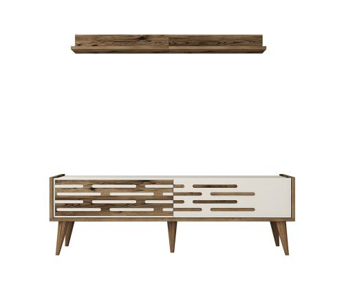 TV laud Valensiya 140 - Walnut, Cream