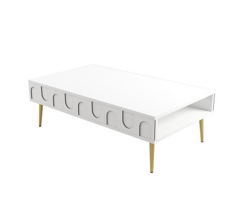 Kohvilaud Lyon 33 - White, Gold