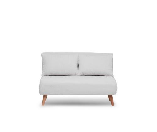 Diivan Folde 2-Seater - Teddy Fabric - White