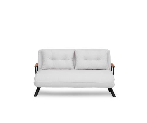 Diivan Sando 2-Seater - Teddy Fabric - White
