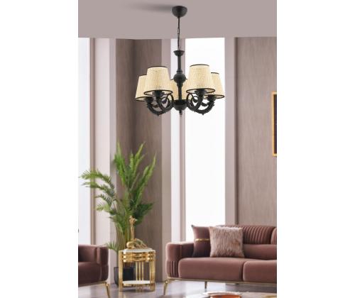 Fiona Coral - Black, Cream