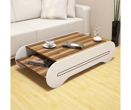 Kohvilaud Cool - Walnut, White