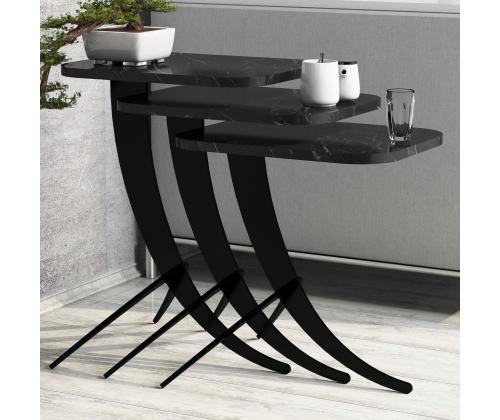 Mööblikomplekt lauad Pion - Black Marble