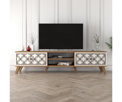 TV laud Class - Walnut, White