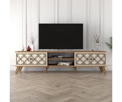 TV laud Class - Walnut, Cream