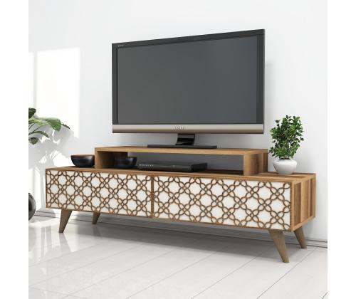 TV laud City - Walnut, Cream