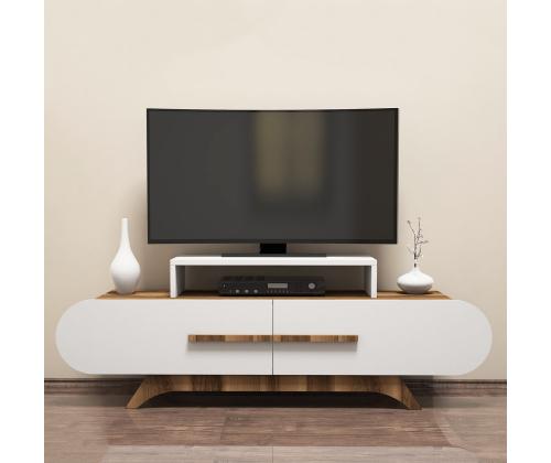 TV laud Rose - Walnut, White