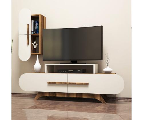 TV laud Rose S - Walnut, Cream