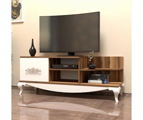 TV laud Sultan - Walnut, White