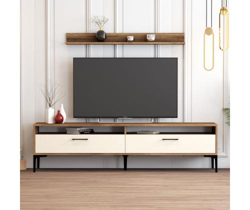 TV laud Istanbul - Walnut, Cream