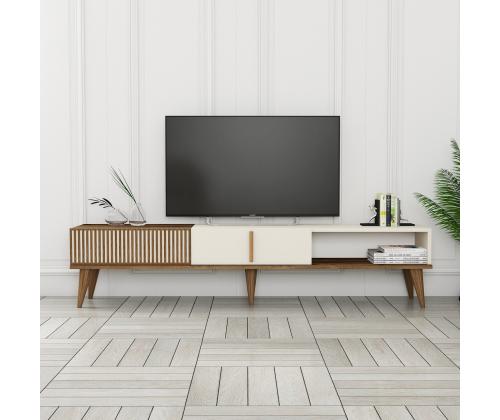 TV laud Milan Alt - Walnut, Cream