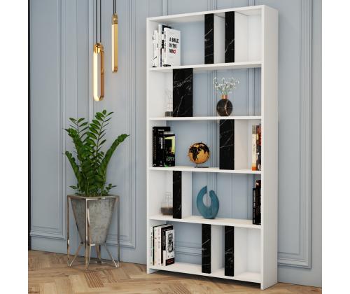 Lima - White, Black Marble