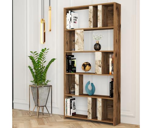 Lima - Walnut, White Marble