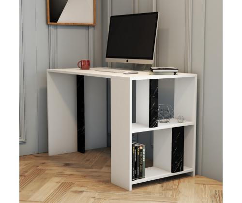 Lima - White, Black Marble