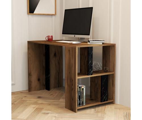 Lima - Walnut, Black Marble