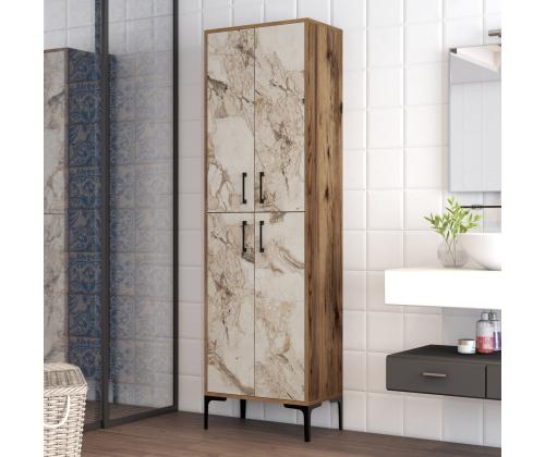 Berlin A - Walnut, White Marble