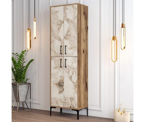 Berlin A - Walnut, White Marble