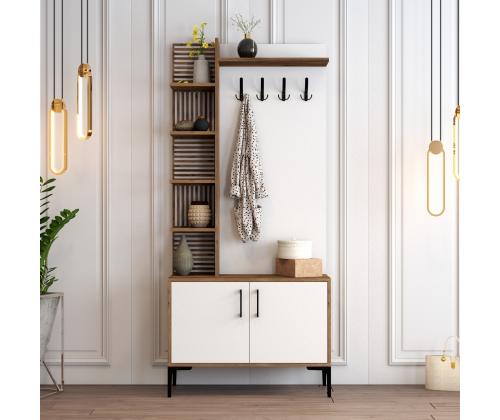 Viyana D - Walnut, White