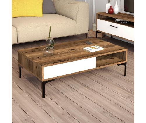 Kohvilaud Istanbul - Walnut, White
