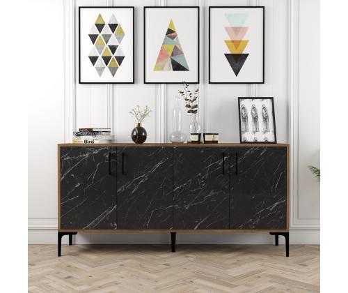 Kiev 160 - Walnut, Black Marble