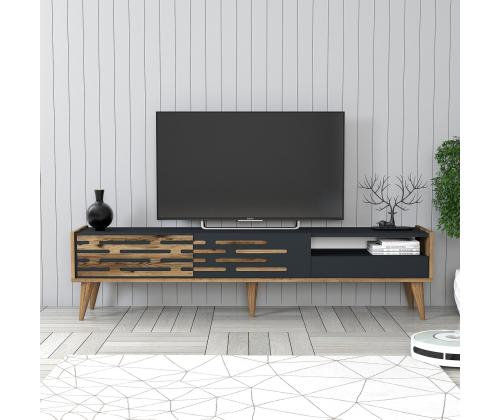 TV laud Valensiya - Walnut, Anthracite