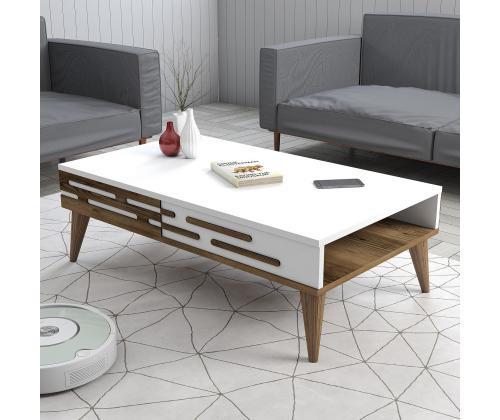 Kohvilaud Valensiya - Walnut, White