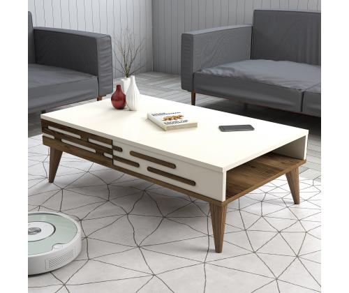 Kohvilaud Valensiya - Walnut, Cream