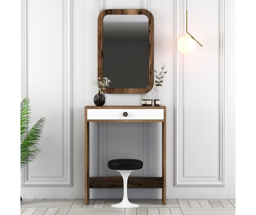 Laud Lizbon Mirror - Walnut, White