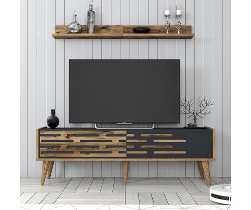 TV laud Valensiya 140 - Walnut, Anthracite