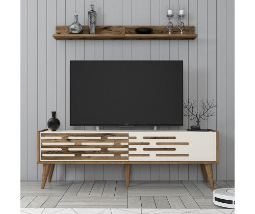 TV laud Valensiya 140 - Walnut, Cream