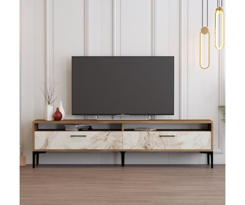 TV laud Istanbul 2 - Walnut White Marble