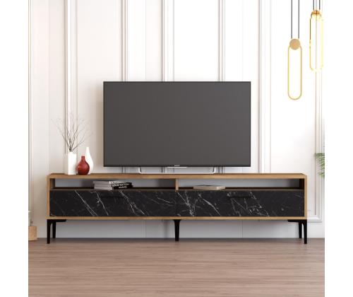 TV laud Istanbul 2 - Walnut Black Marble