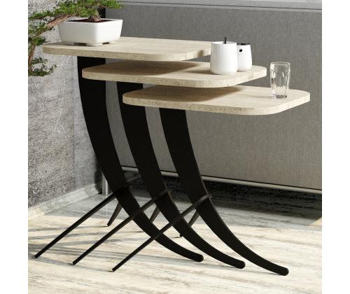 Mööblikomplekt lauad Pion 3 - Travertine