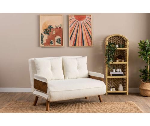 Diivan Cosmo 2-Seater - Teddy White