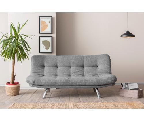 Diivan Misa Small Sofabed - Light Grey