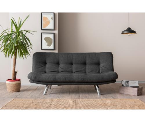 Diivan Misa Small Sofabed - Dark Grey