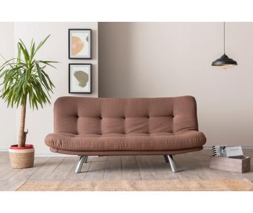 Diivan Misa Small Sofabed - Light Brown
