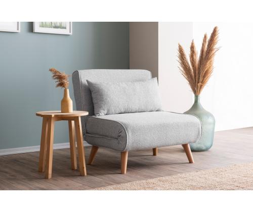 Diivan Folde Single - Teddy Fabric - Grey