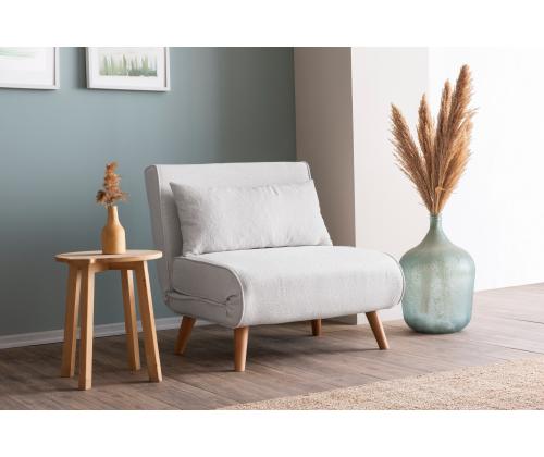 Diivan Folde Single - Teddy Fabric - White