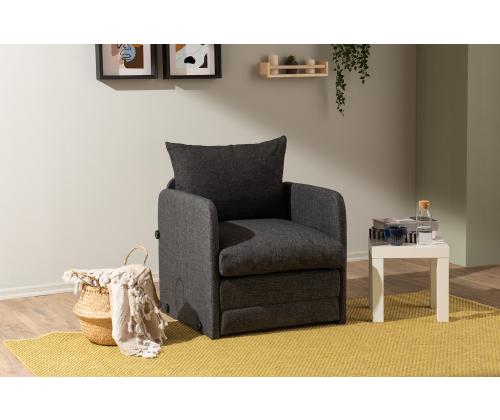 Diivan Saga Single - Dark Grey