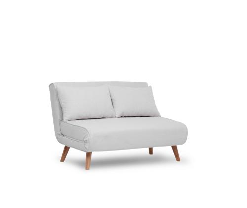 Diivan Folde 2-Seater - Teddy Fabric - White