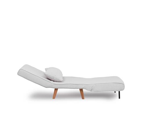 Diivan Folde Single - Teddy Fabric - White